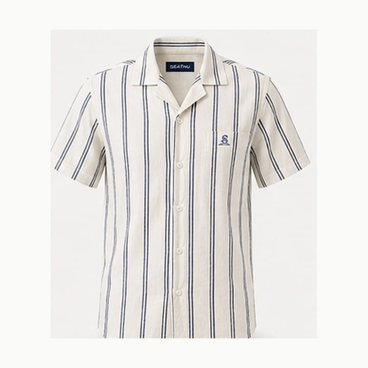Summer Striped Short Sleeve Shirt
