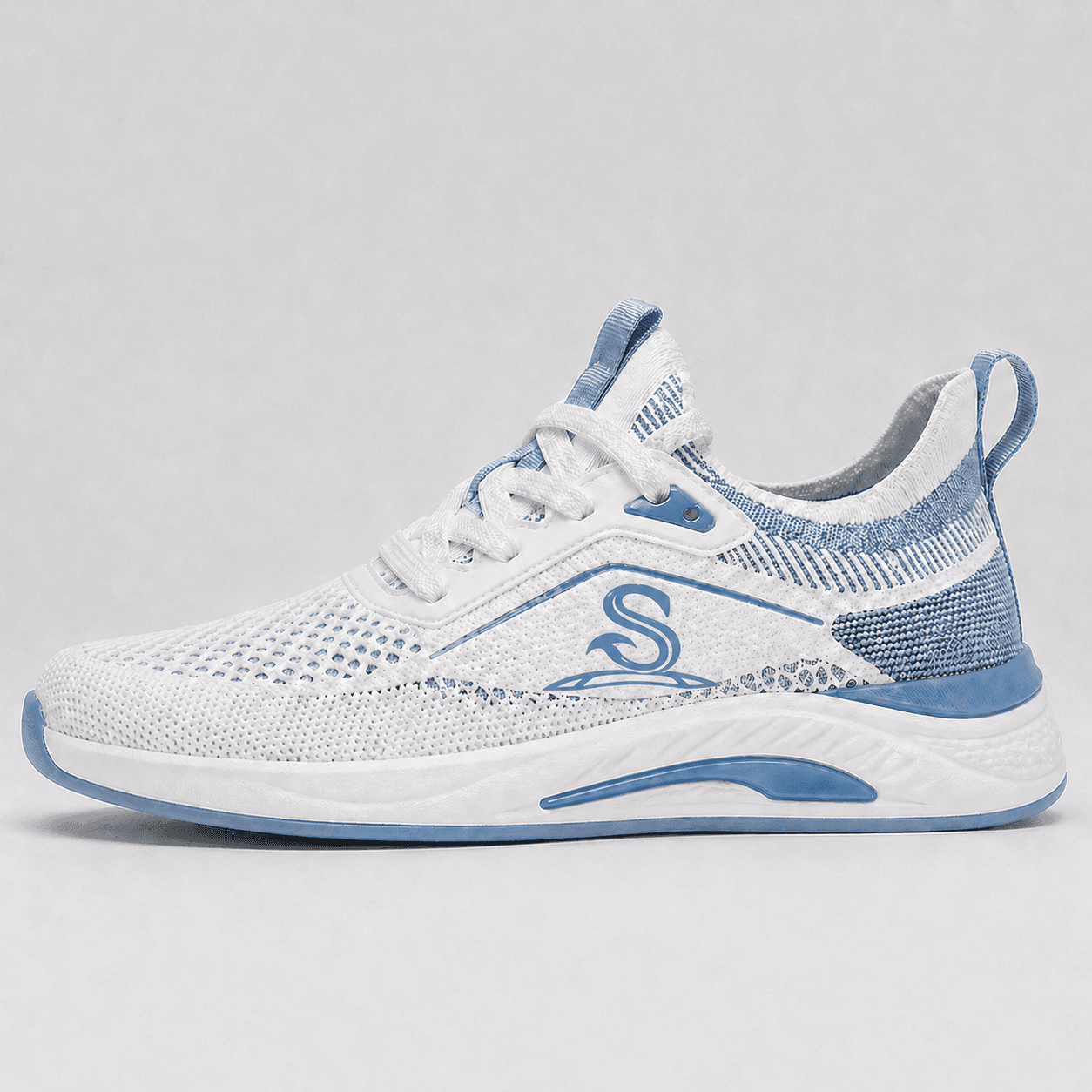 Blue and white summer collection shoe