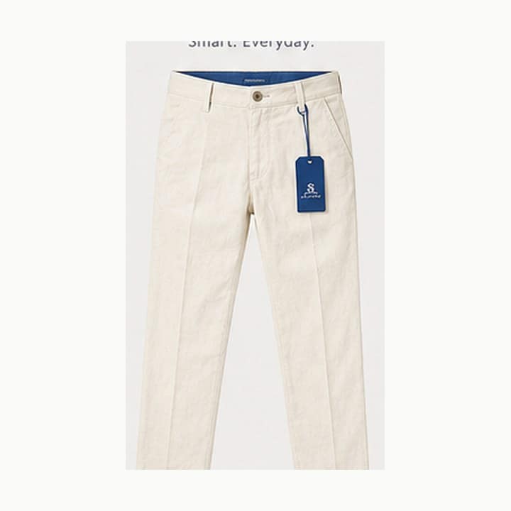 Cream Summer Cotton Trousers