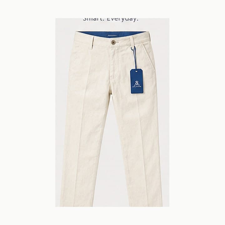 Cream Summer Cotton Trousers