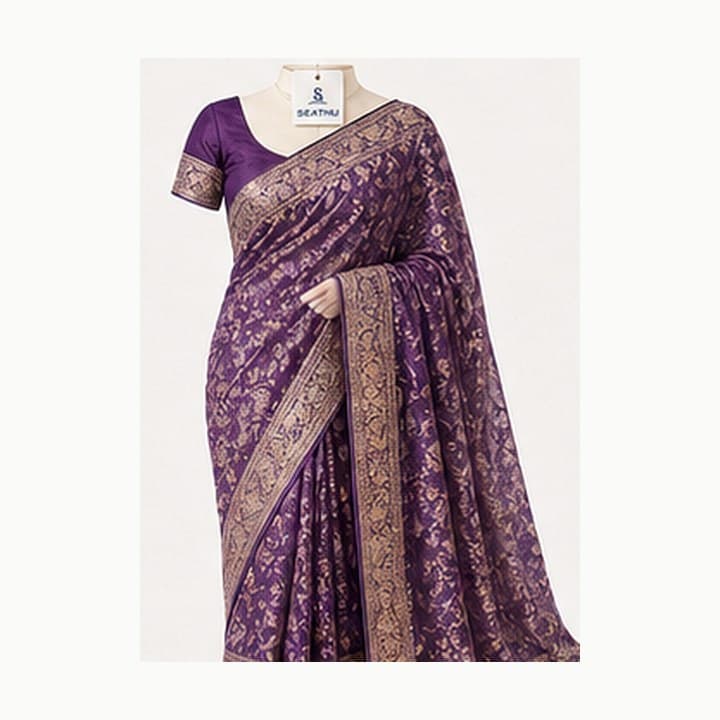 Purple Designer Saree