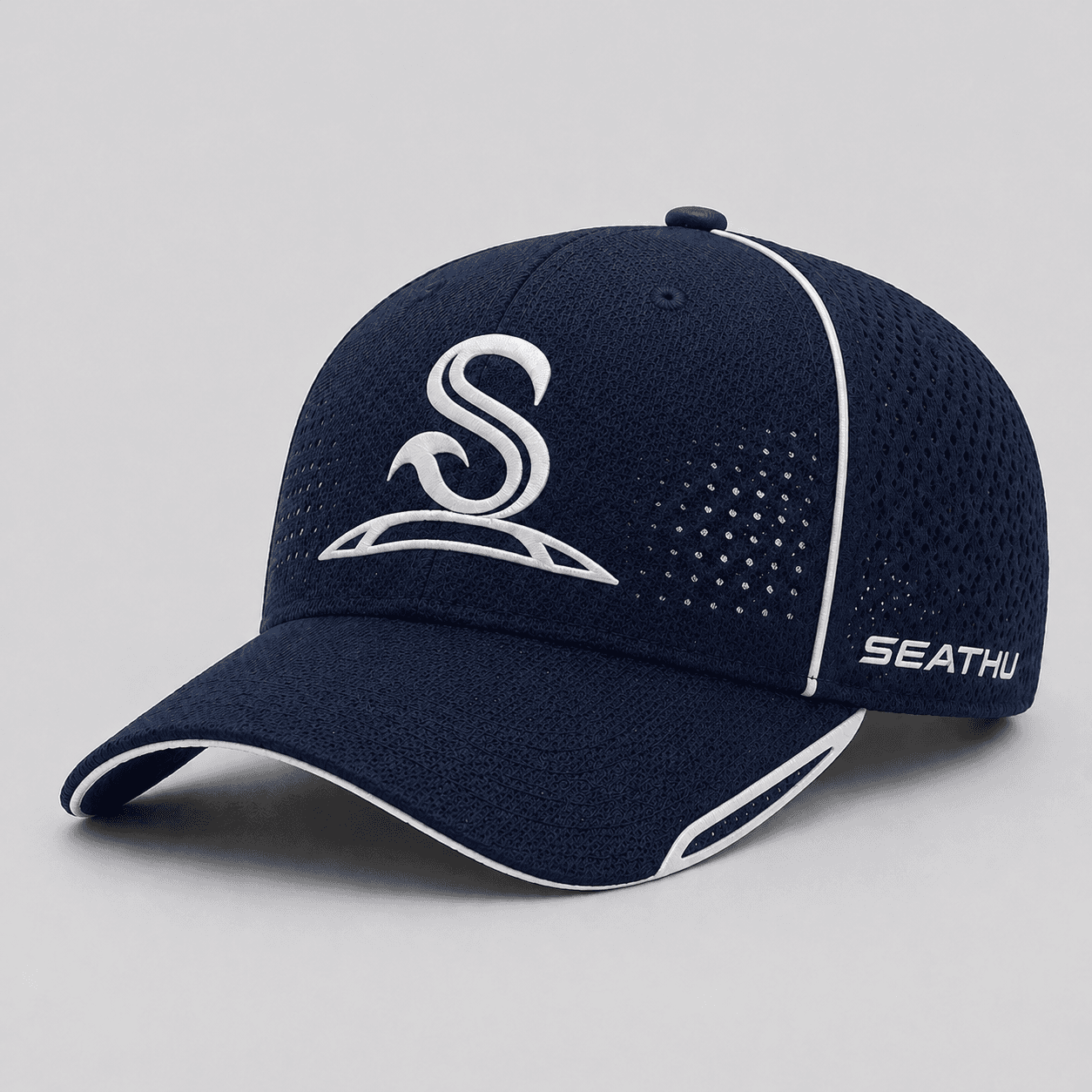 Navy Blue and White Shade CAP